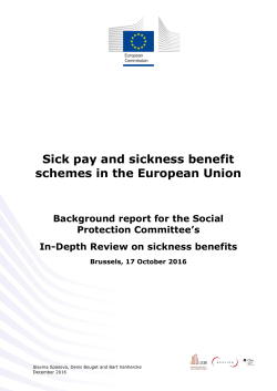 Sick pay and sickness benefit schemes in the European Union