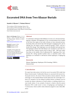 Excavated DNA from Two Khazar Burials
