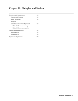Chapter 10. Shingles and Shakes