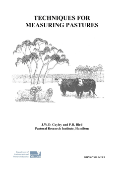 Techniques for measuring pastures [booklet]