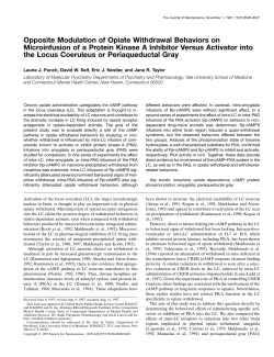 Opposite Modulation of Opiate Withdrawal