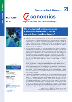 The mechanical engineering and automotive industries