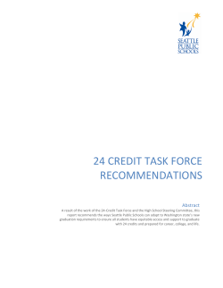 24 Credit task force recommendations