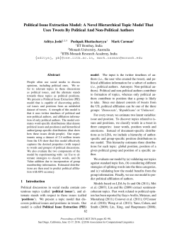 Political Issue Extraction Model - Association for Computational