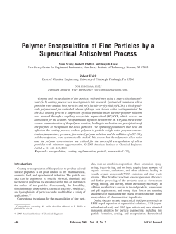 Polymer encapsulation of fine particles by a supercritical antisolvent