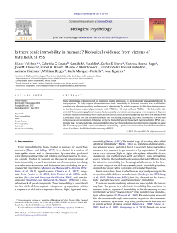 Is there tonic immobility in humans? Biological evidence