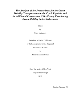 The Analysis of the Preparedness for the Green Mobility