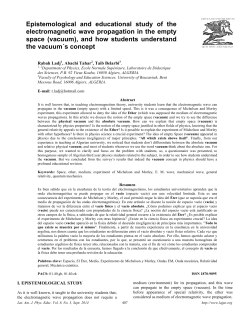 Epistemological and educational study of the electromagnetic wave