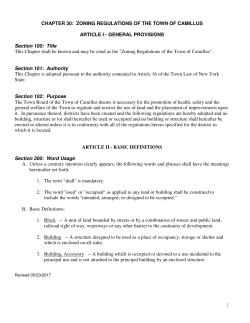 Chapter 30 - Zoning Regulations