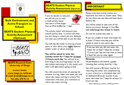 IMPORTANT Built Environment and Active Transport to School