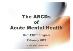 EMET - ABCDs of Mental Health