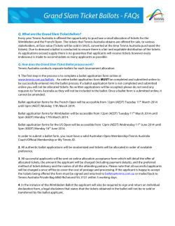 Grand Slam Ticket Ballots - FAQs