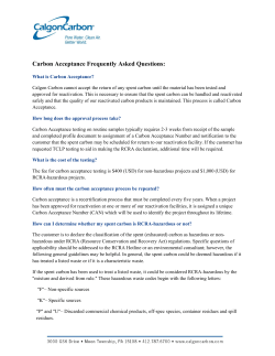 Carbon Acceptance Frequently Asked Questions