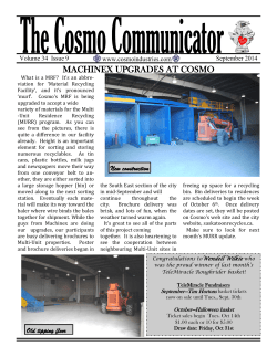 September 2014 - Cosmopolitan Industries