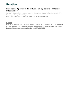 Emotion - University of Sussex