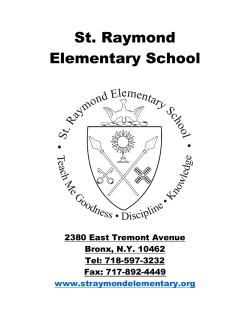 school philosophy - St. Raymond Elementary School