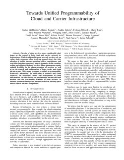 Towards Unified Programmability of Cloud and Carrier