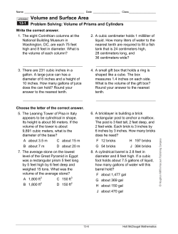 Volume and Surface Area