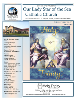Church Bulletin for May 22, 2016
