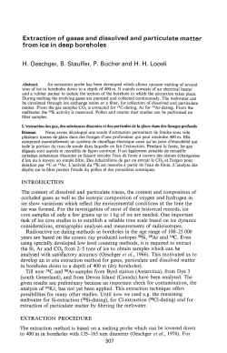 Extraction of gases and dissolved and particulate matter from ice in