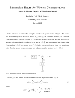 Channel Capacity of Waveform Channels