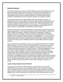 1 2013-14 Annual Report Executive Summary This report provides