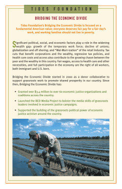 Tides Bridging the Economic Divide Initiative