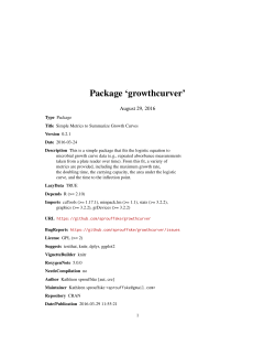 Package `growthcurver`