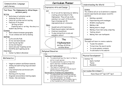 Curriculum Planner The Highwayman