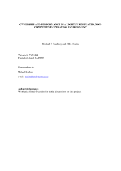 Ownership Performance in a Lightly Regulated Non