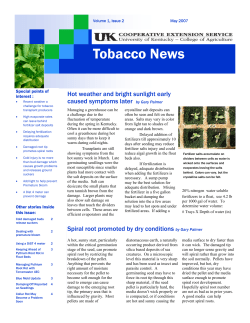 KY Tobacco Newsletter