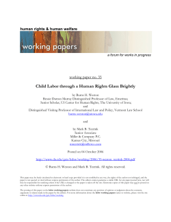 Child Labor through a Human Rights Glass Brightly