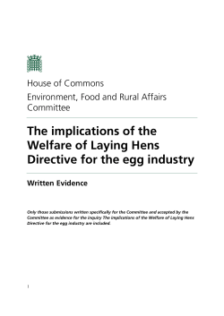 The implications of the Welfare of Laying Hens Directive for the egg