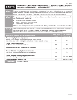 Privacy Notice - United Consumer Financial Services