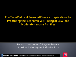 The Two Worlds of Personal Finance: Implications for promoting the