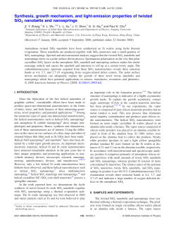 Synthesis, growth mechanism, and light