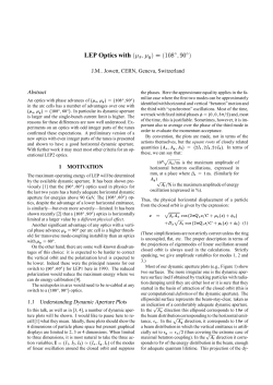 LEP Optics with 108/90 Phase Advance.