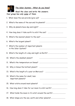 Read the clues and write the answers. Your group has only some of