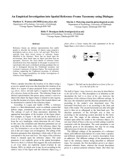 An Empirical Investigation into Spatial Reference Frame Taxonomy