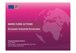 MARIE CURIE ACTIONS European Industrial Doctorates