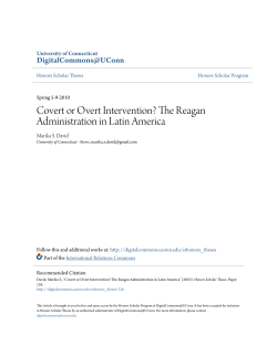 The Reagan Administration in Latin America
