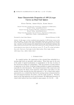 Some Characteristic Properties of AW(k)