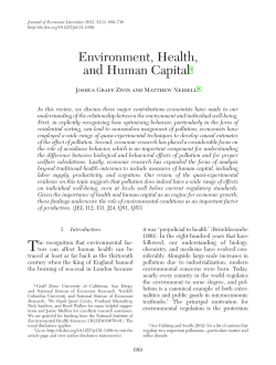 Environment, Health, and Human Capital - UCSD GPS