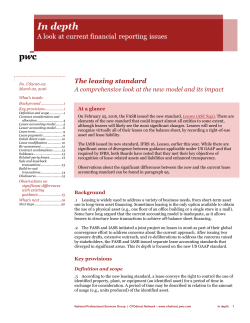 In depth US2016-02 - The leasing standard-A