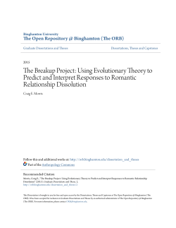 The Breakup Project: Using Evolutionary Theory to