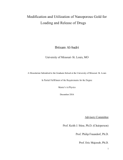Modification and Utilization of Nanoporous Gold for
