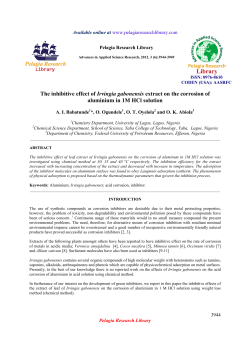 The inhibitive effect of Irvingia gabonensis extract on the