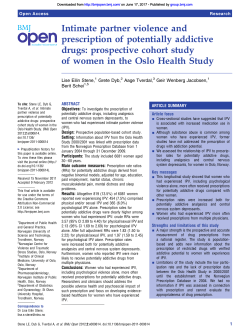 Intimate partner violence and prescription of potentially addictive drugs
