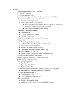 10/27 Student Class Notes - Black Lives Matter Syllabus