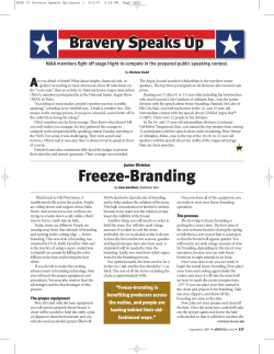 Bravery Speaks Up Freeze-Branding